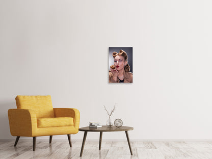 Leinwandbild Pin Up Kuss