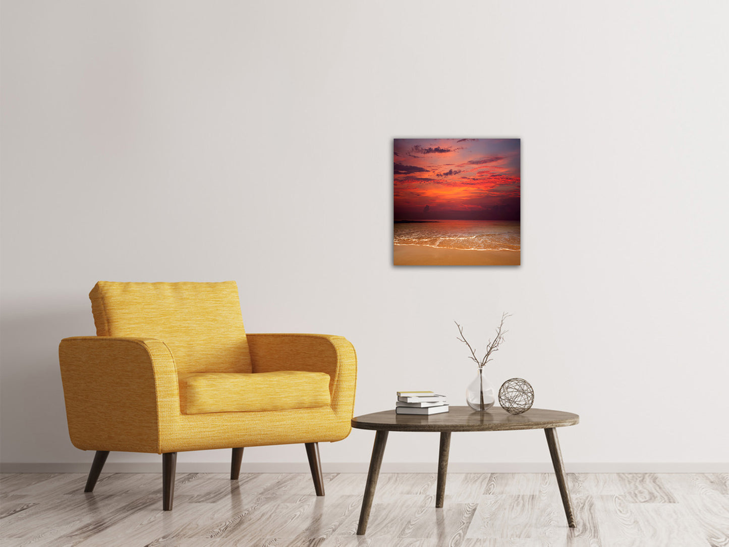 Leinwandbild Zeile auf den Sand
