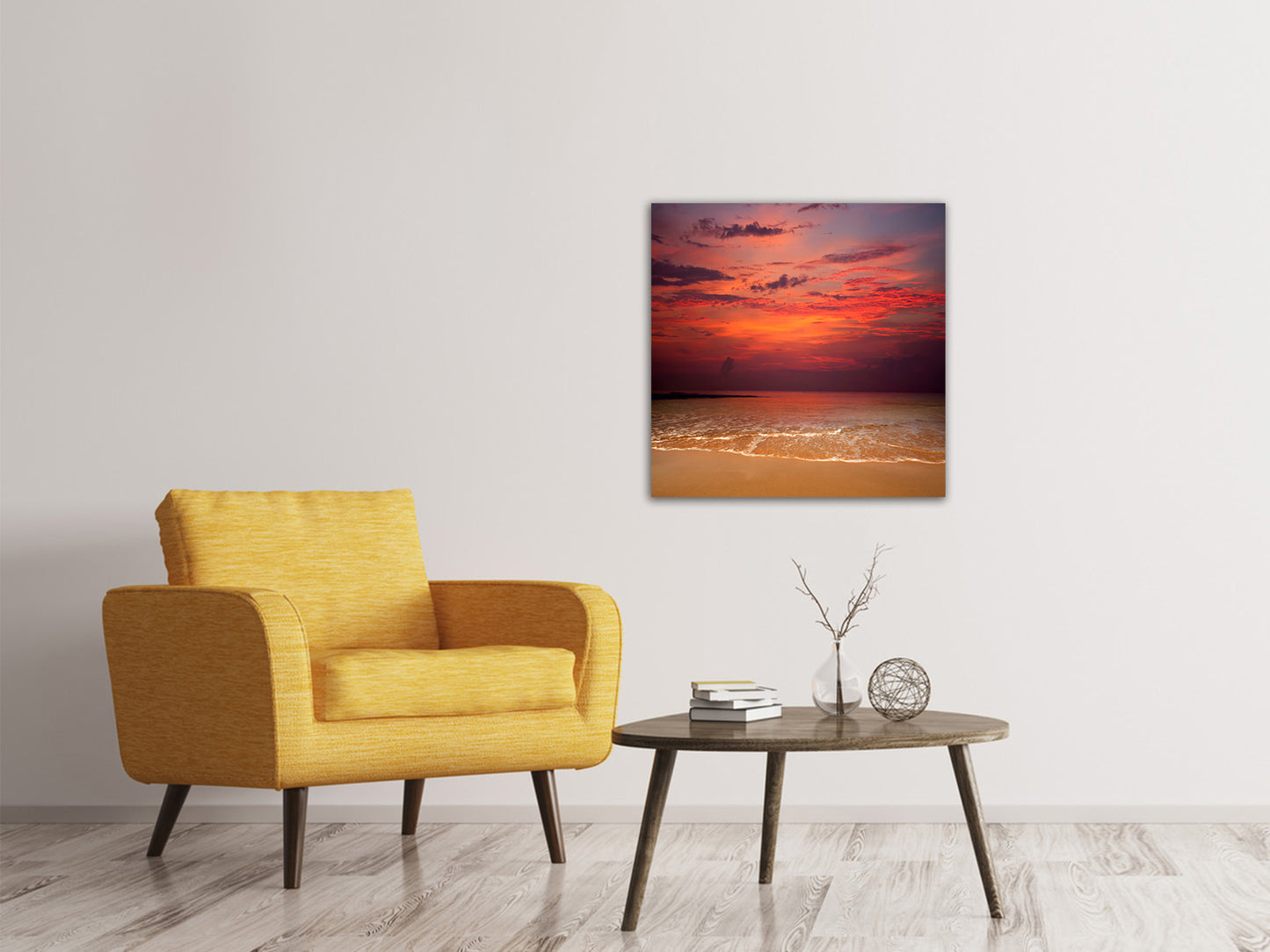 Leinwandbild Zeile auf den Sand