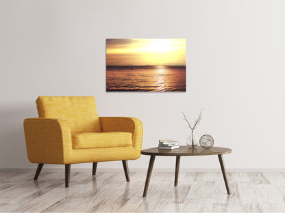 Leinwandbild Sonnenuntergang an der See