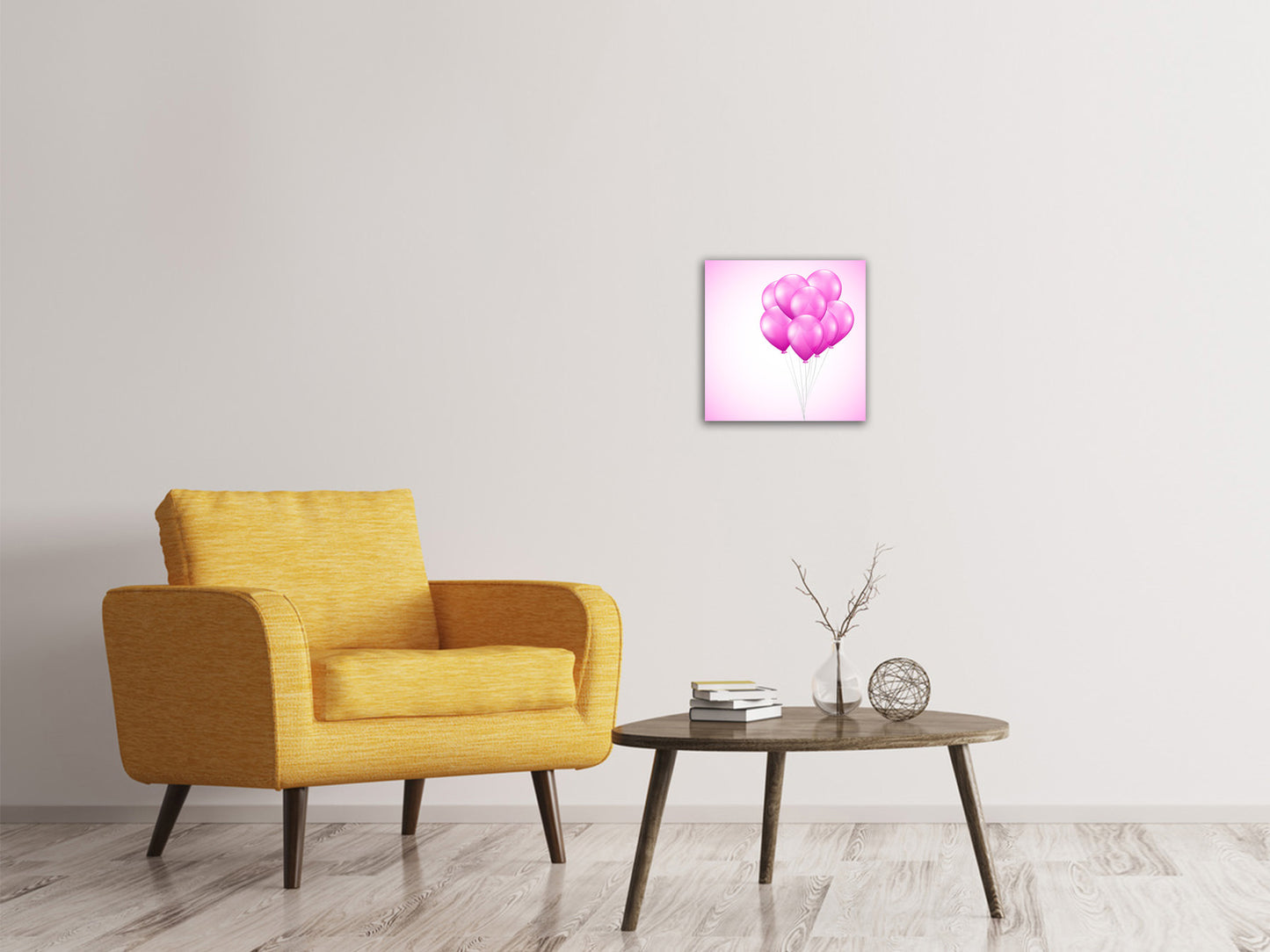 Leinwandbild Rosarote Luftballons