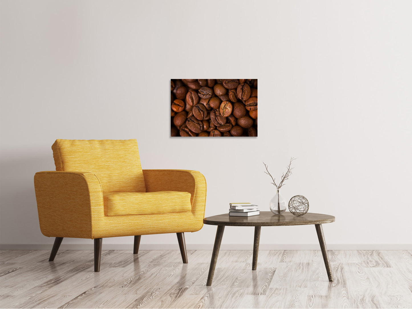 Leinwandbild Close Up Kaffeebohnen