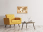 Leinwandbild Karte der Welt in Vintage
