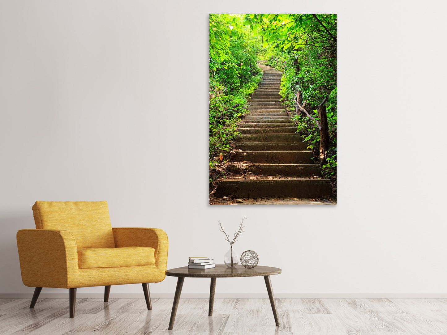 Leinwandbild Waldtreppe