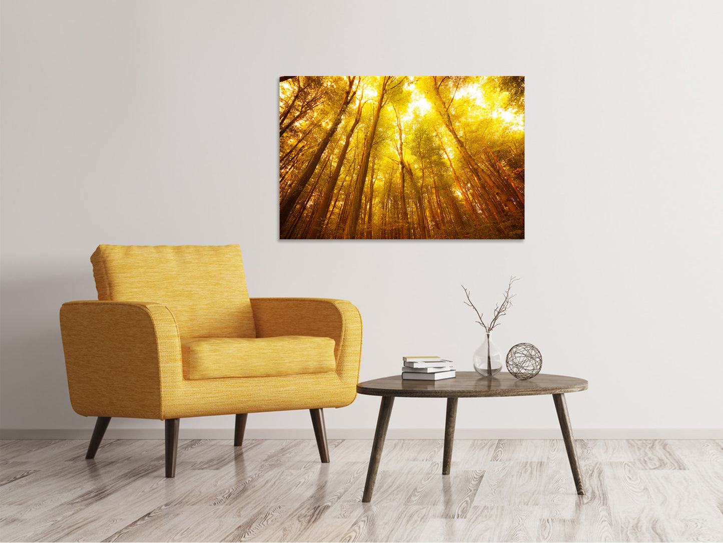 Leinwandbild Herbstwald
