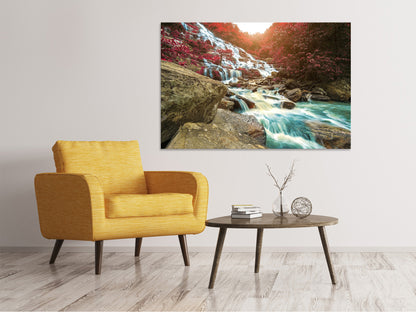Leinwandbild Exotischer Wasserfall