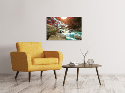 Leinwandbild Exotischer Wasserfall