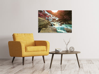 Leinwandbild Exotischer Wasserfall