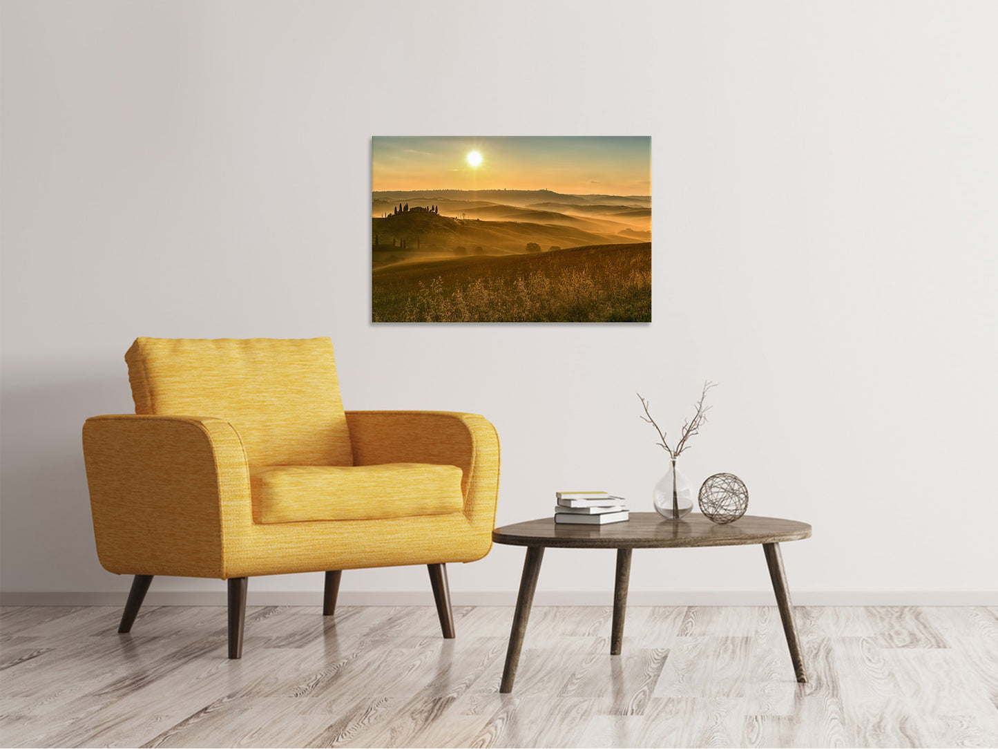 Leinwandbild Sonnenuntergang im Gebirge