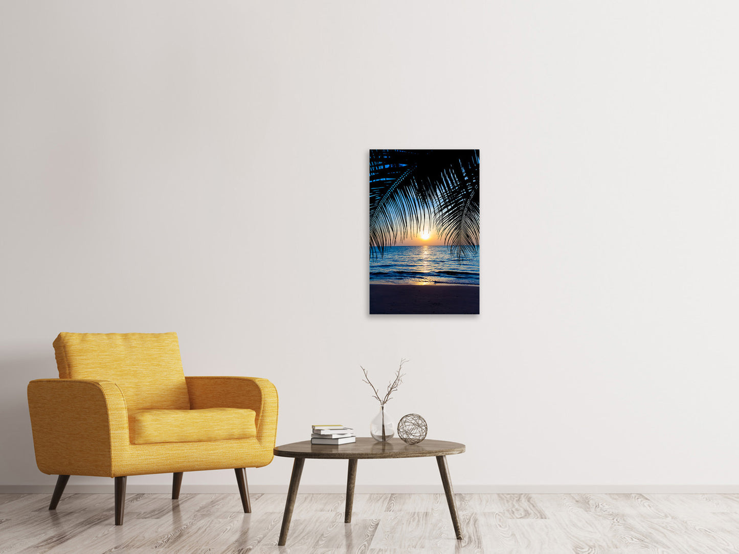 Leinwandbild Durch die Palme