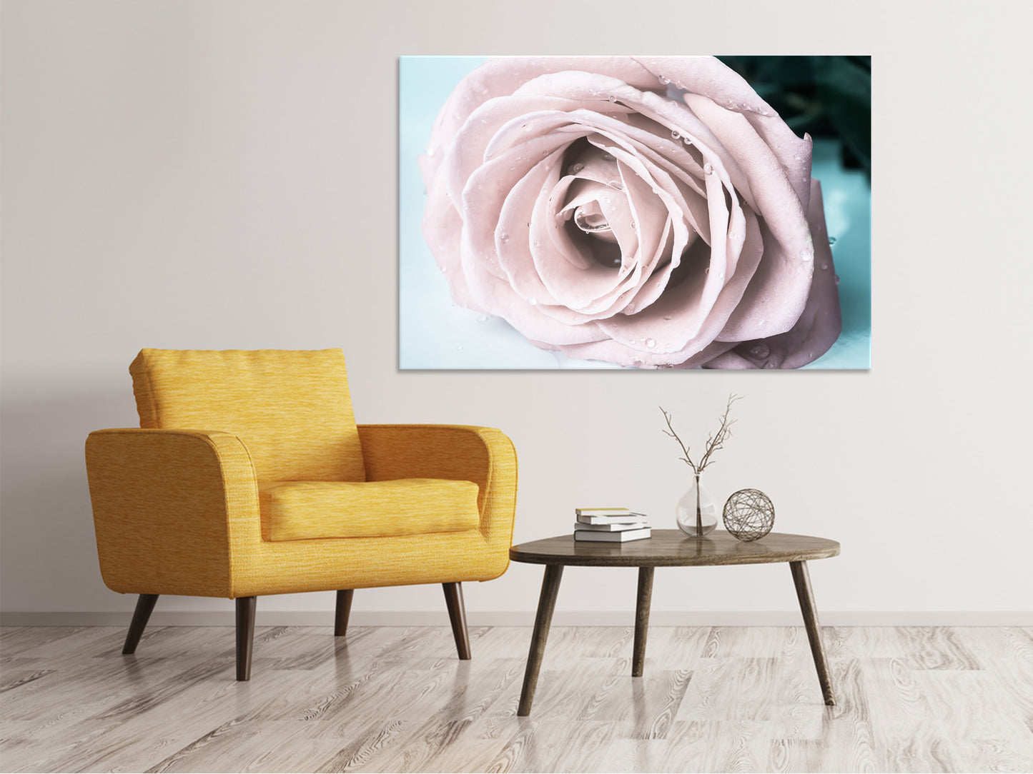 Leinwandbild Pastellrose