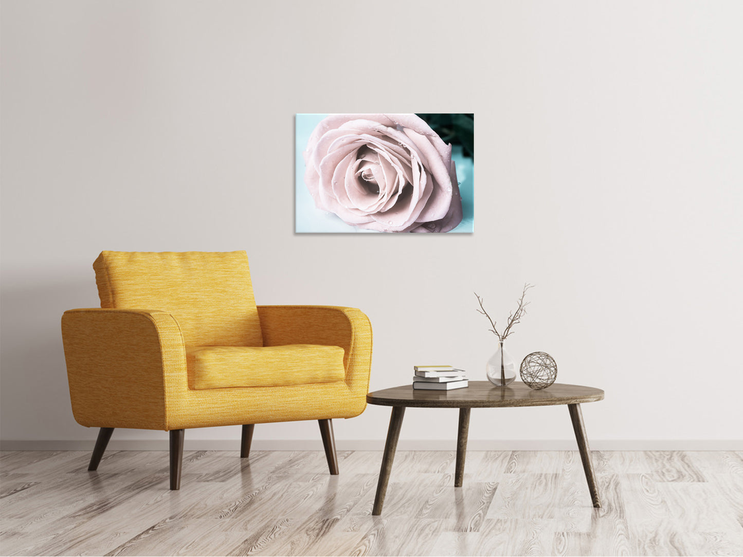 Leinwandbild Pastellrose