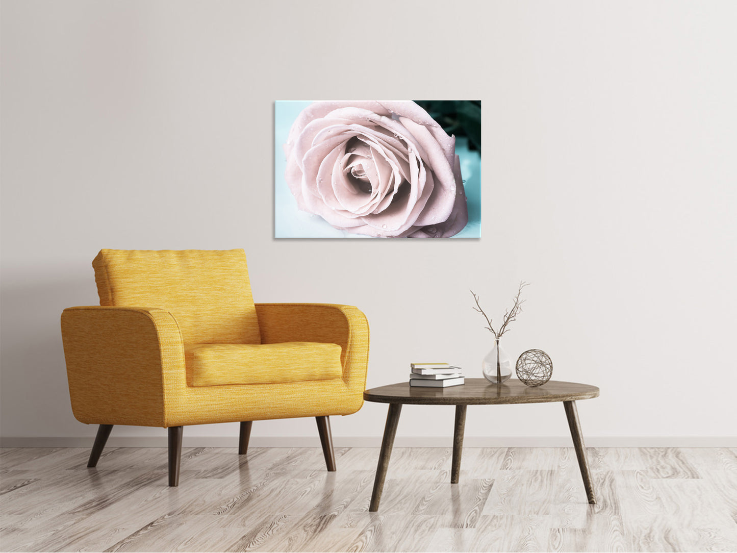 Leinwandbild Pastellrose
