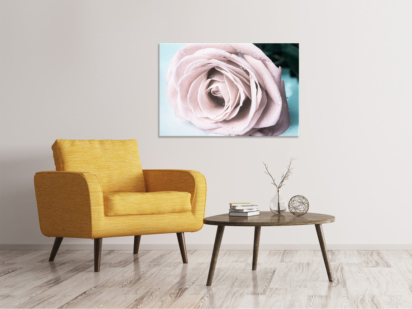 Leinwandbild Pastellrose
