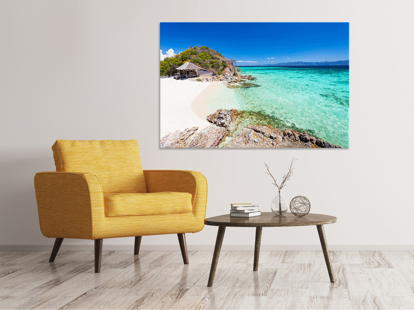 Leinwandbild Das Haus am Strand