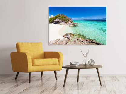 Leinwandbild Das Haus am Strand