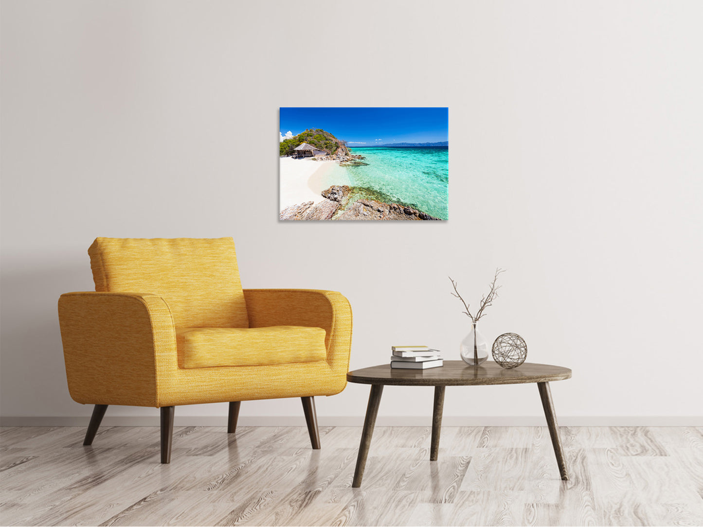 Leinwandbild Das Haus am Strand