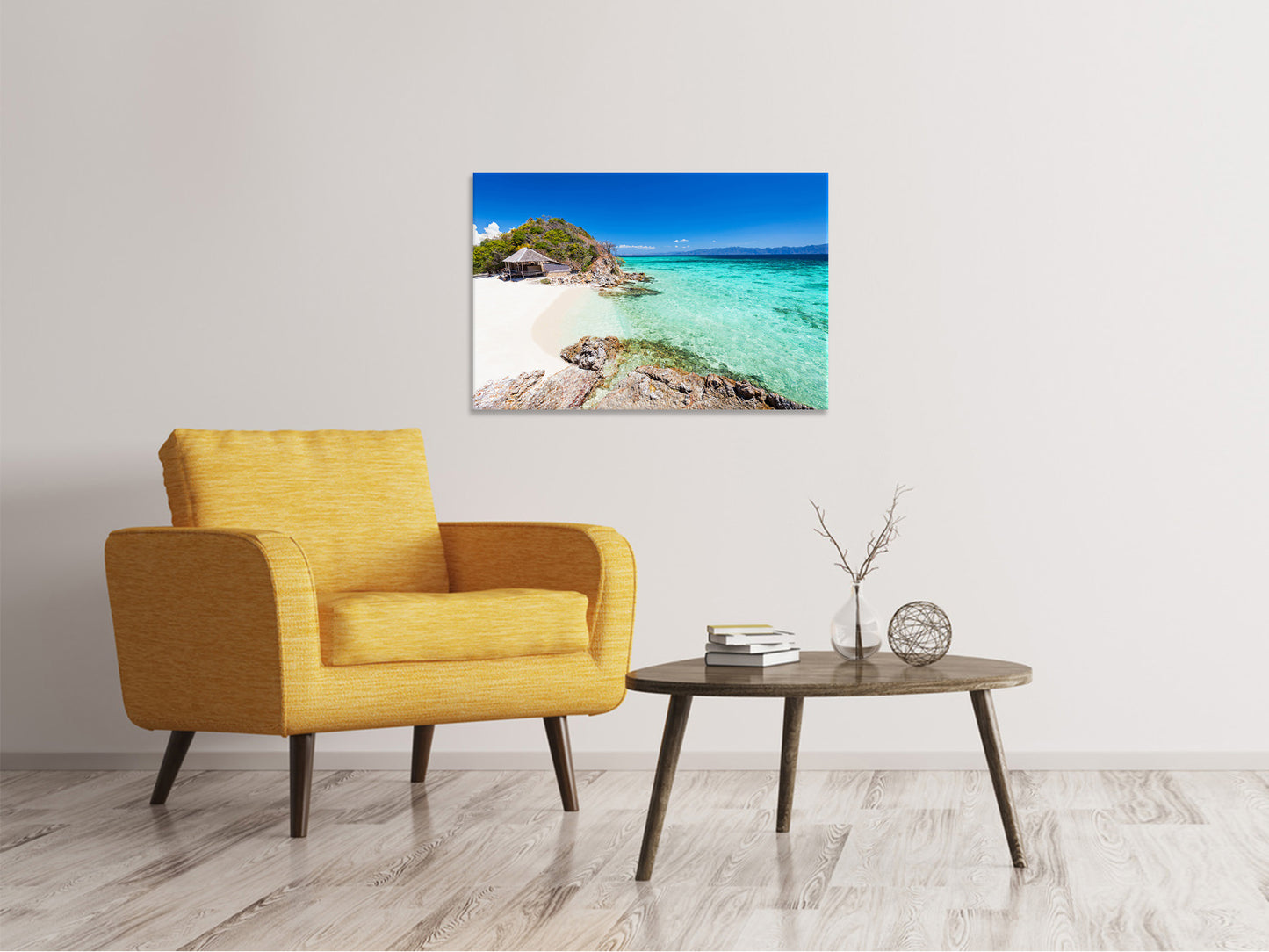Leinwandbild Das Haus am Strand