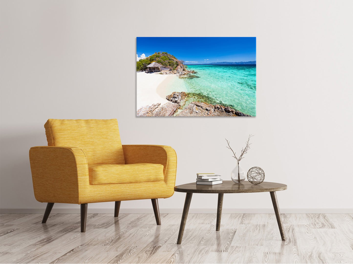 Leinwandbild Das Haus am Strand