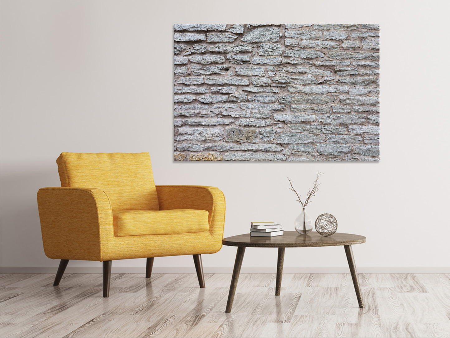 Leinwandbild Steinmauer