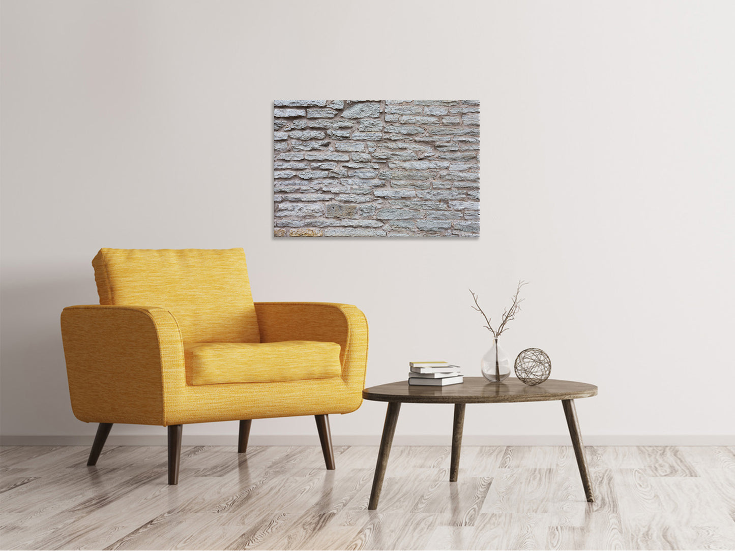 Leinwandbild Steinmauer