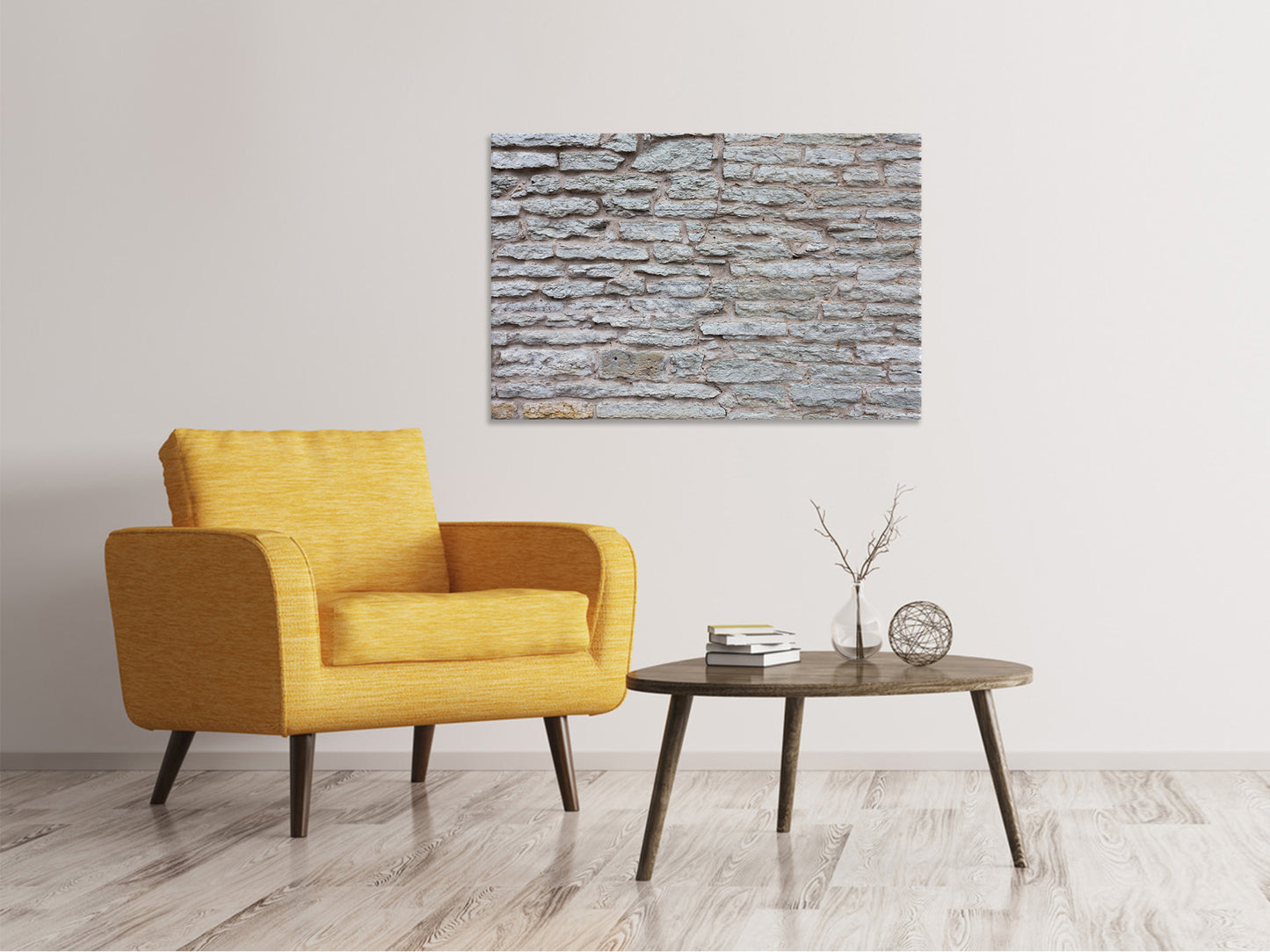 Leinwandbild Steinmauer