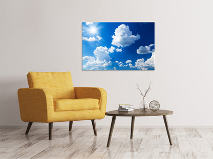 Leinwandbild Himmelblau