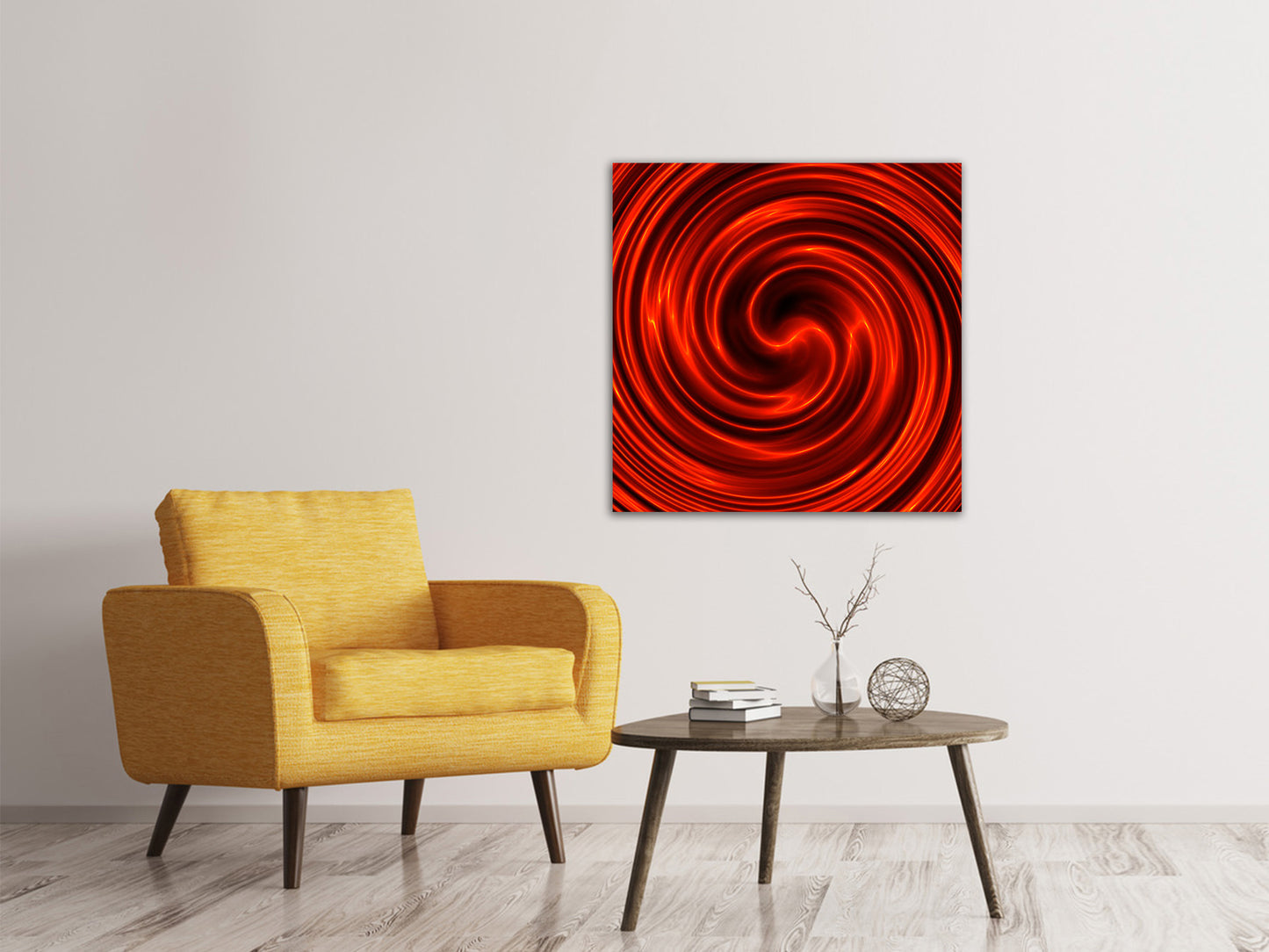 Leinwandbild Abstrakte Rote Wirbel