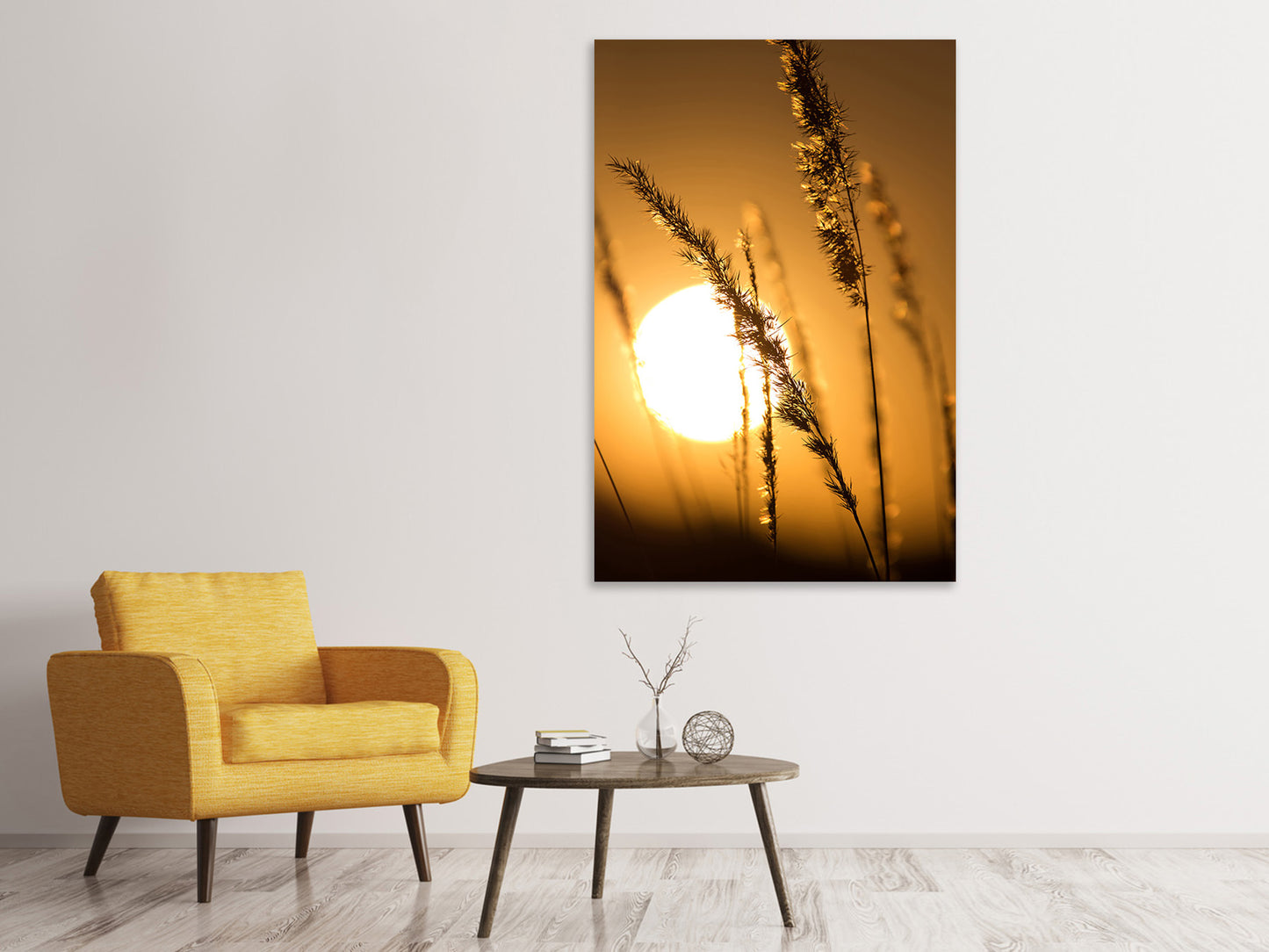Leinwandbild Romantischer Sonnenuntergang