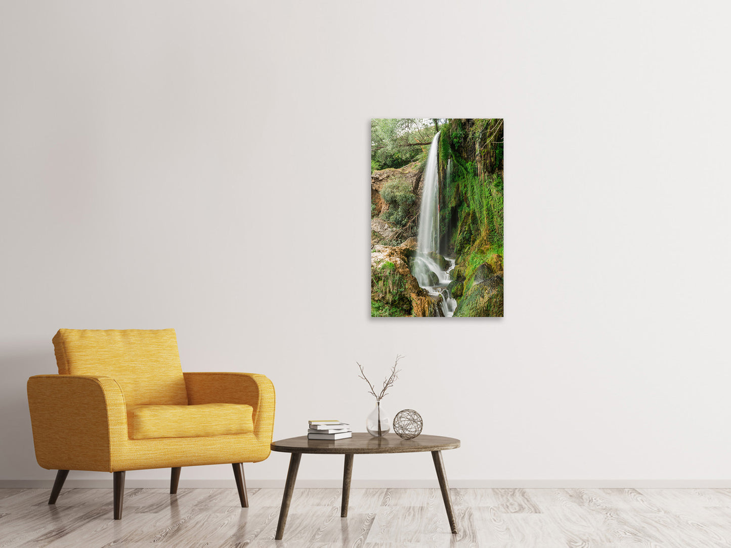 Leinwandbild Klarer Wasserfall