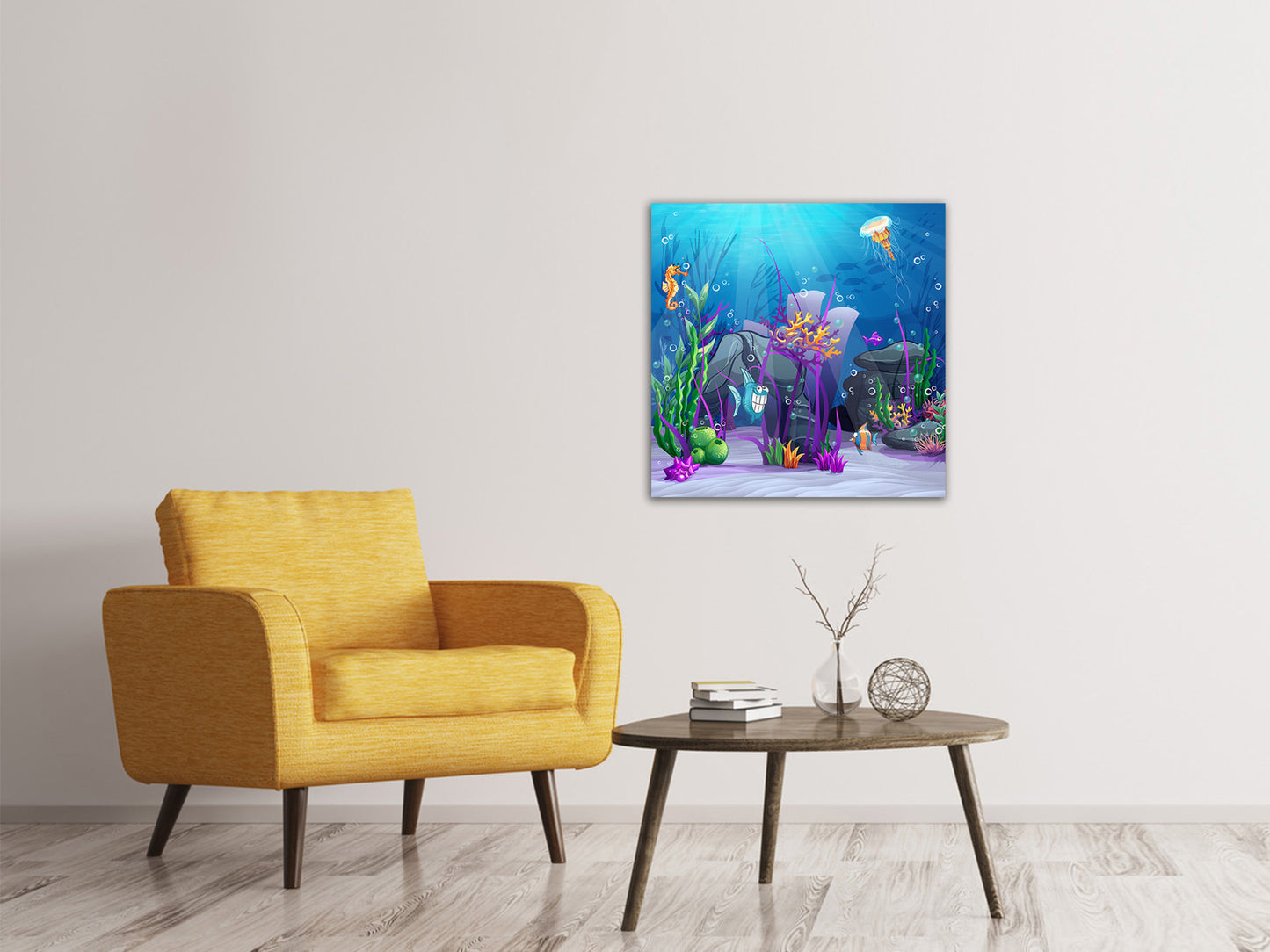 Leinwandbild Unterwasserschatzsuche