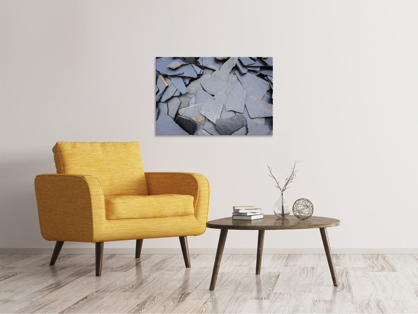 Leinwandbild Schieferplatten