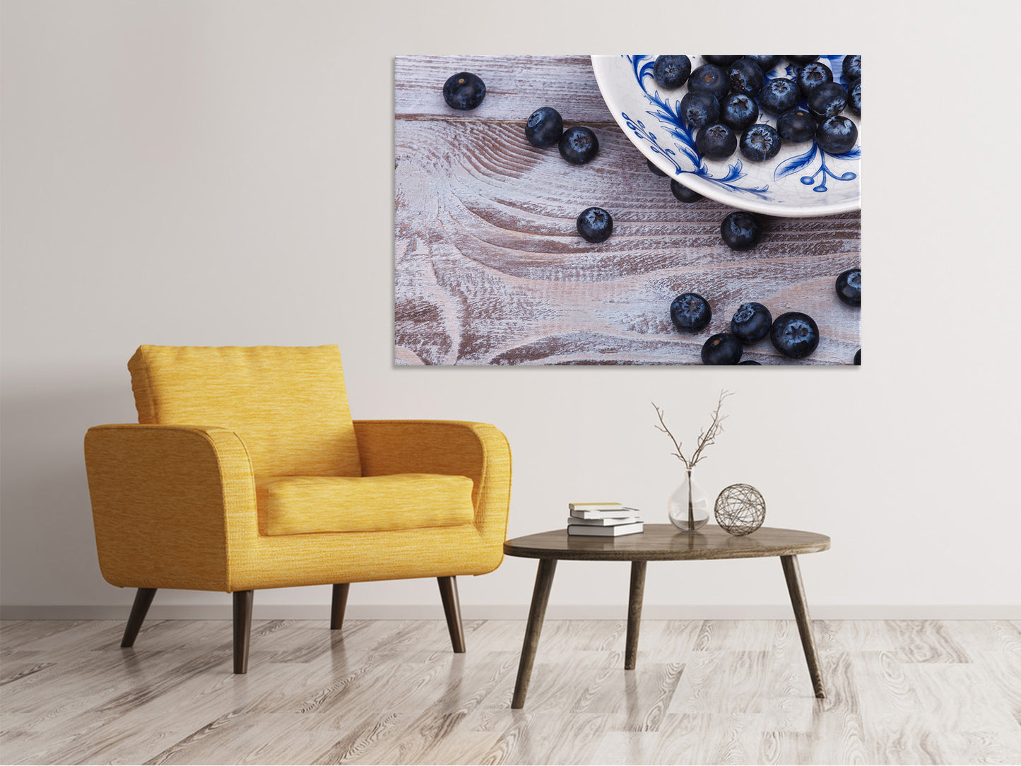 Leinwandbild Blaubeeren