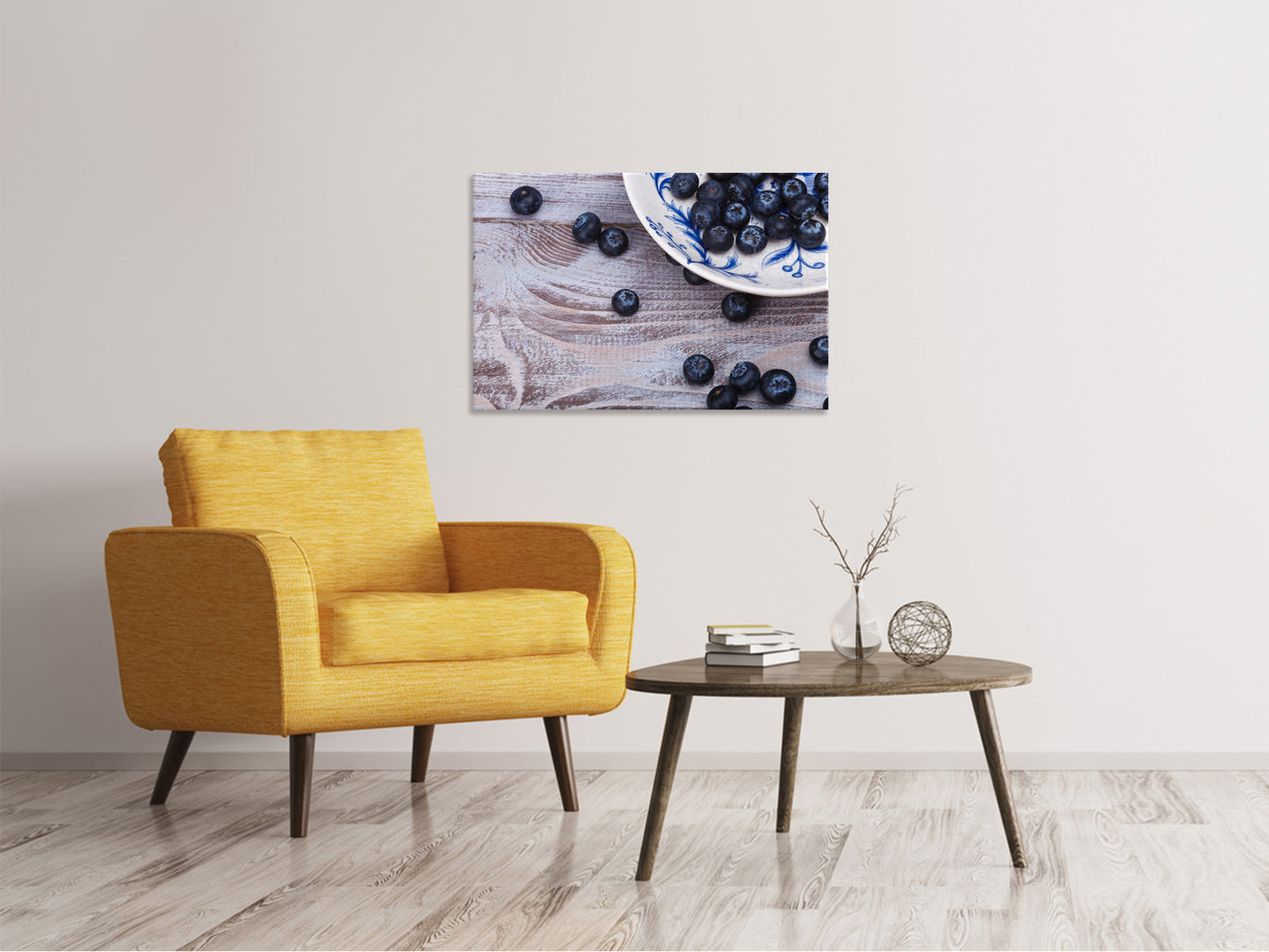 Leinwandbild Blaubeeren