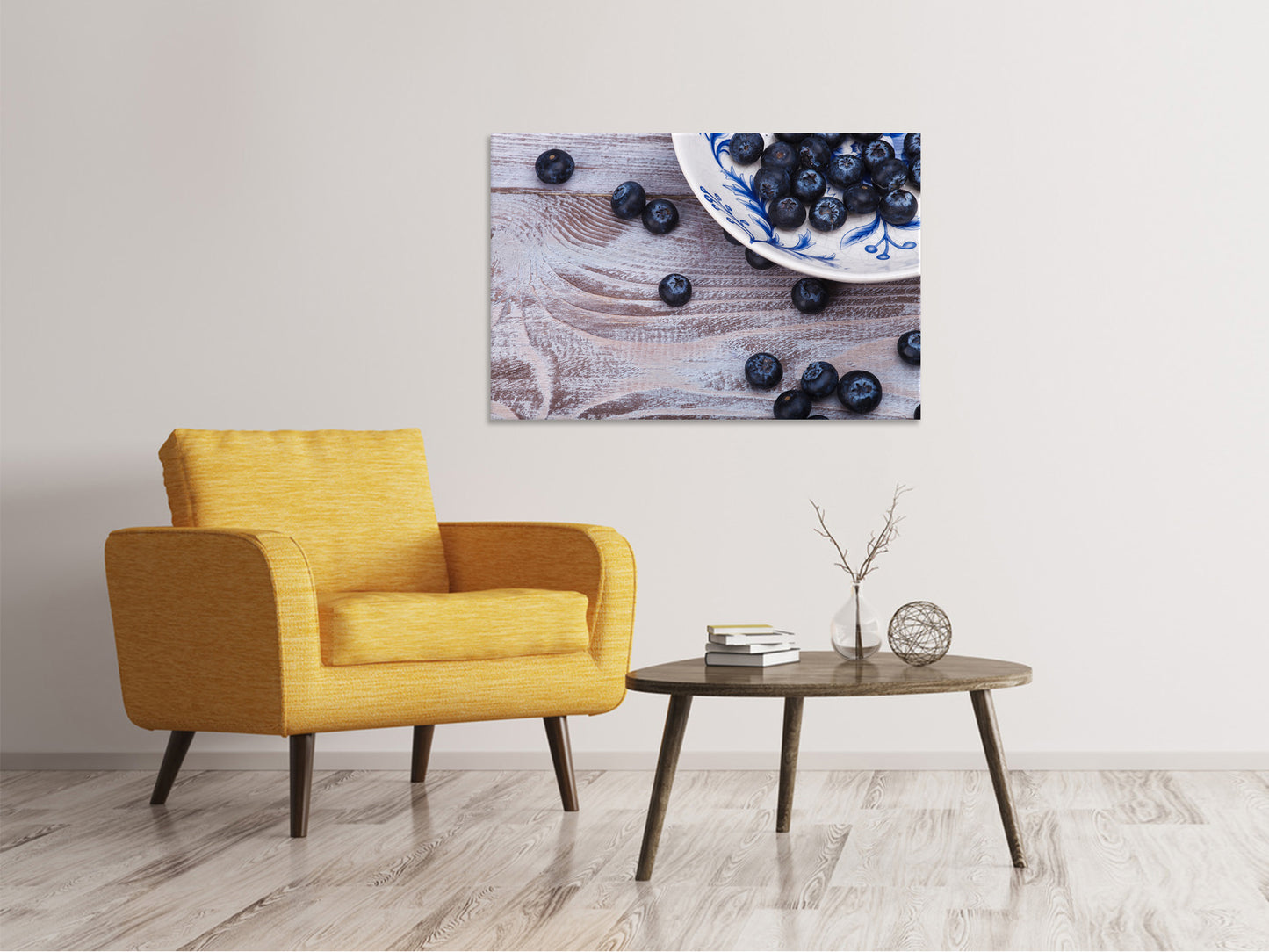 Leinwandbild Blaubeeren