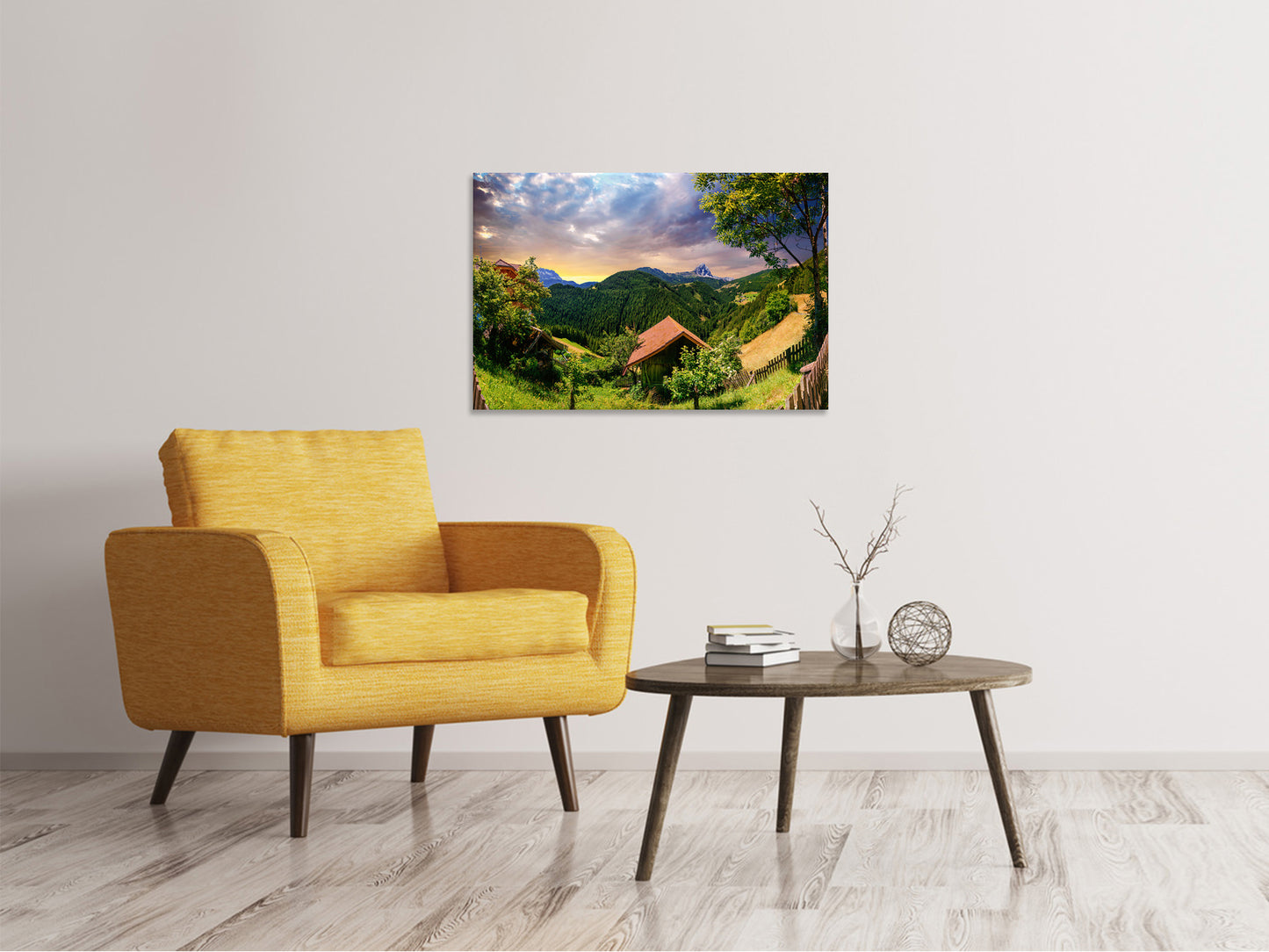 Leinwandbild Schweizer Berge im Sommer