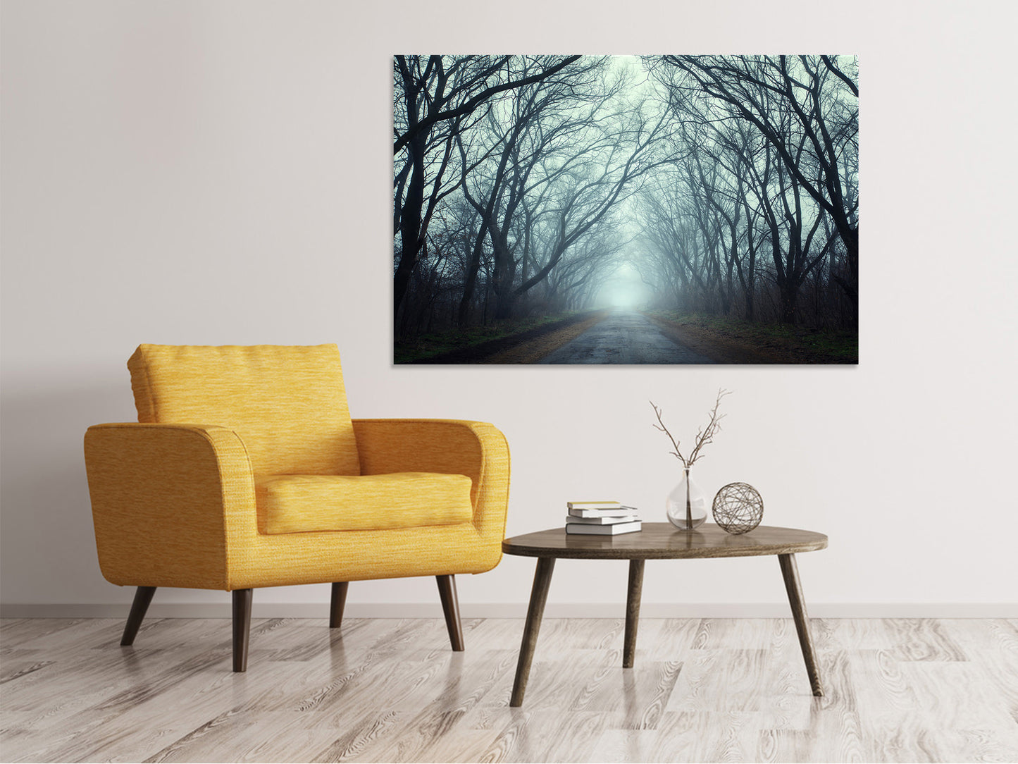 Leinwandbild Nebelwald