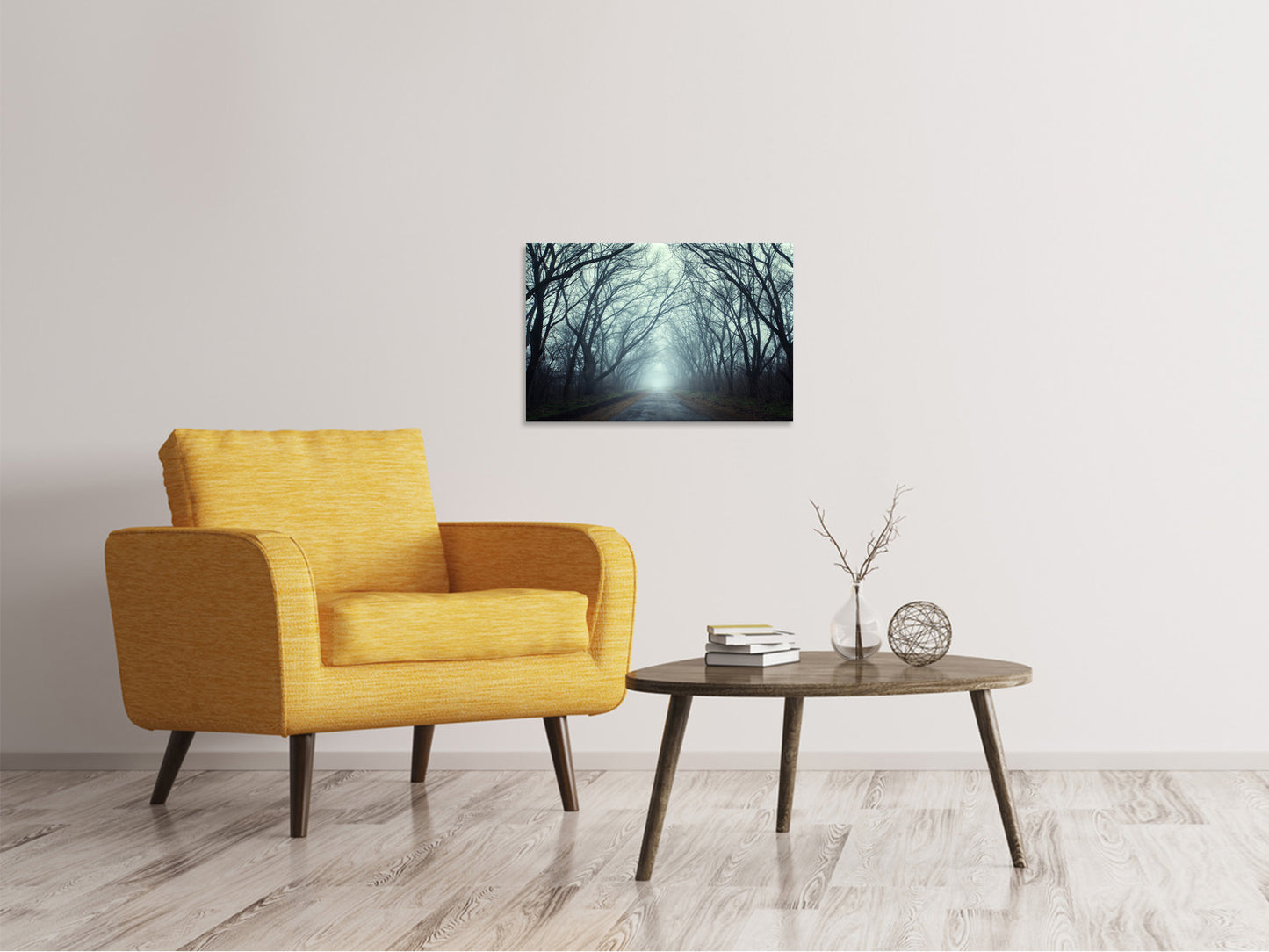 Leinwandbild Nebelwald