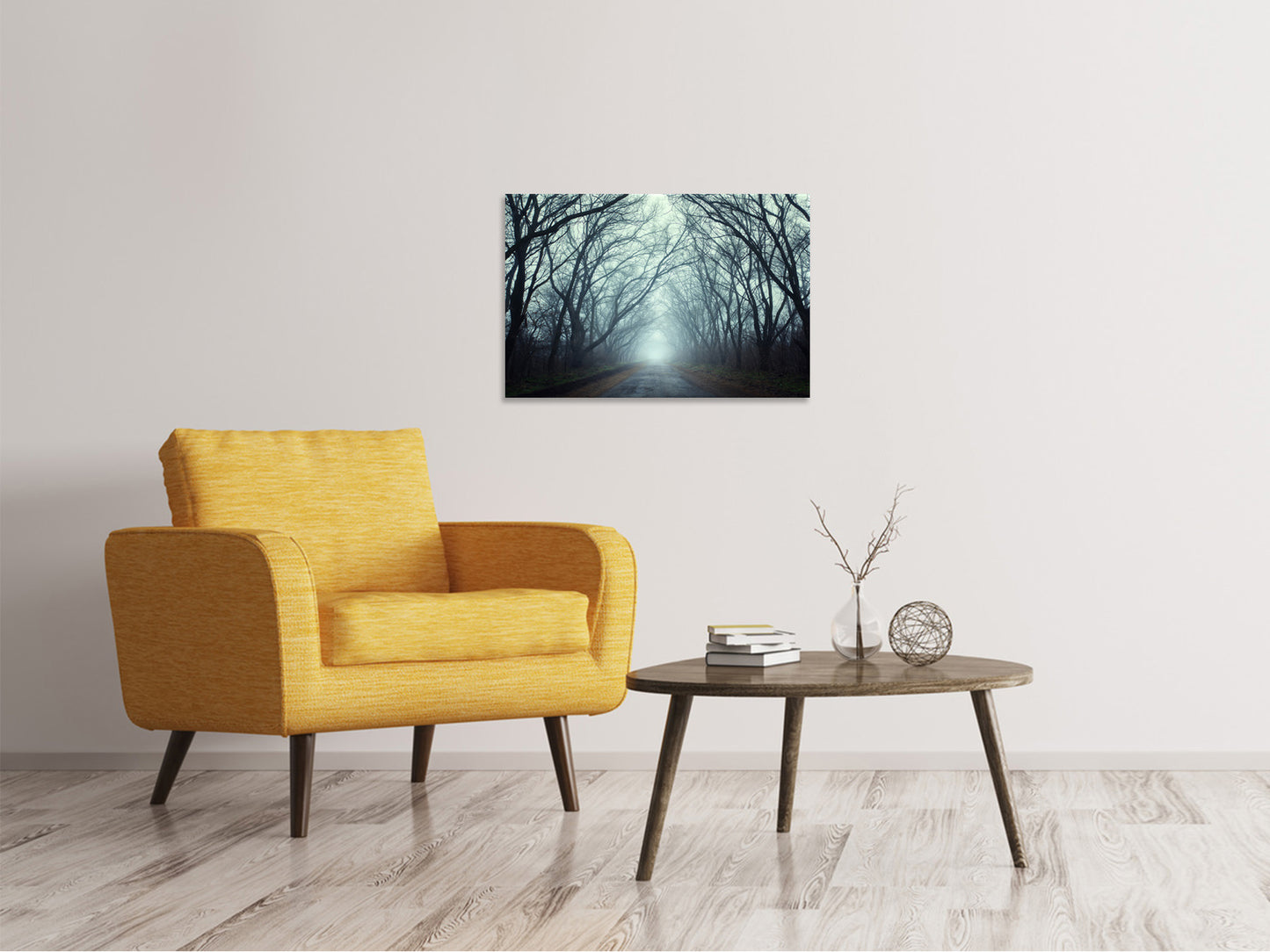 Leinwandbild Nebelwald