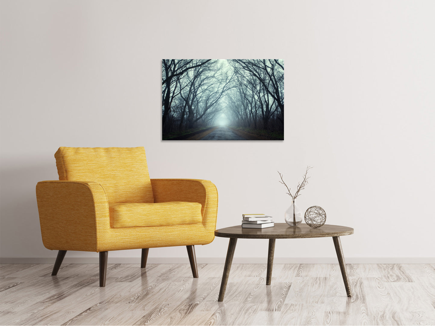 Leinwandbild Nebelwald