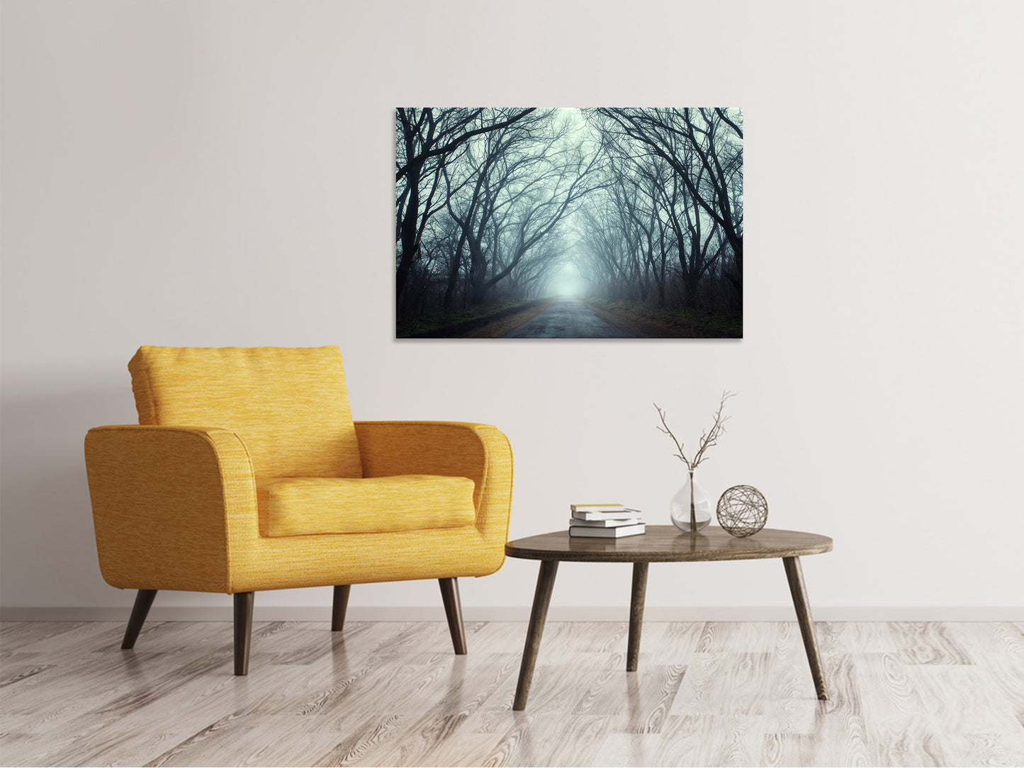 Leinwandbild Nebelwald
