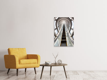 Leinwandbild Futuristische Rolltreppe