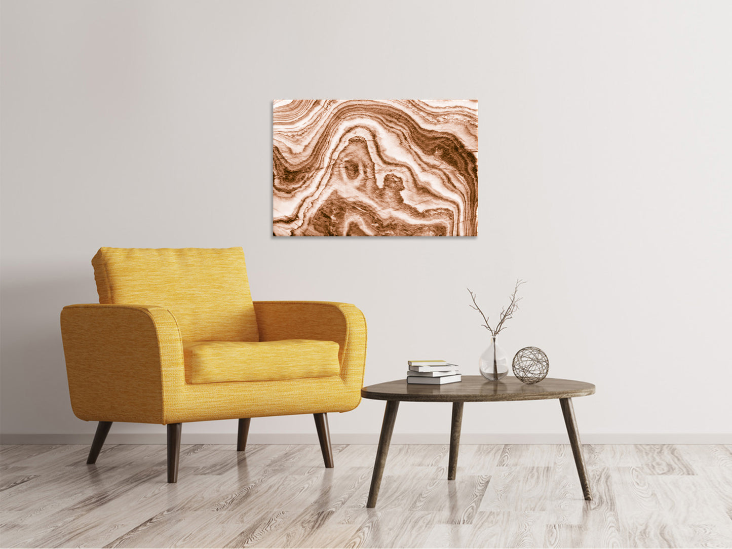 Leinwandbild Marmor in Sepia