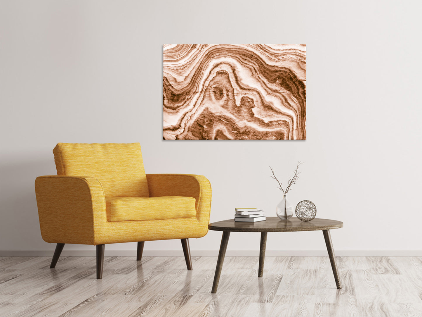 Leinwandbild Marmor in Sepia