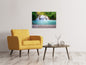 Leinwandbild Terrasse am Wasserfall