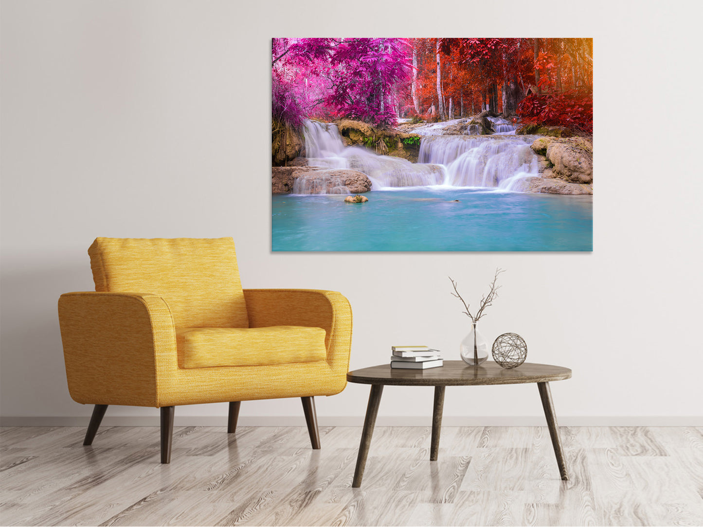 Leinwandbild Paradiesischer Wasserfall