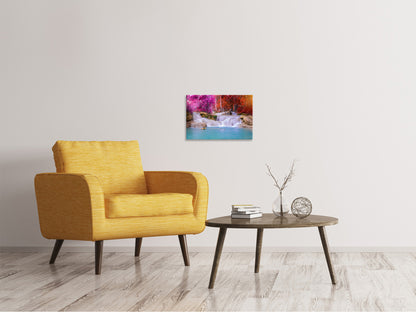 Leinwandbild Paradiesischer Wasserfall