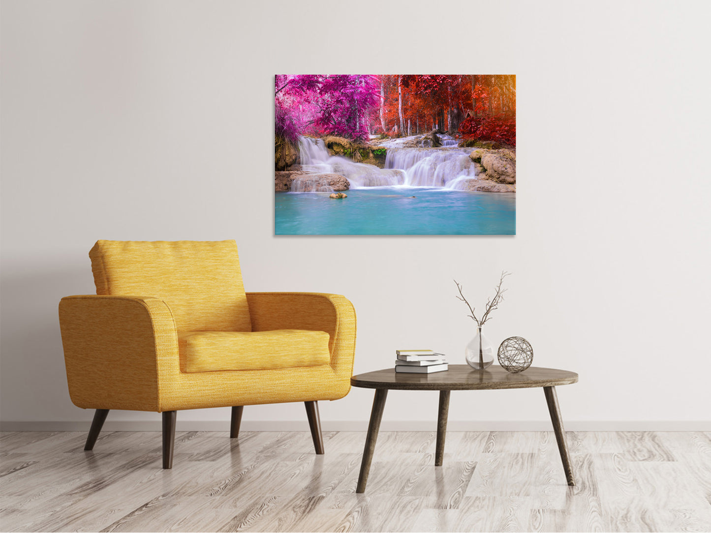 Leinwandbild Paradiesischer Wasserfall
