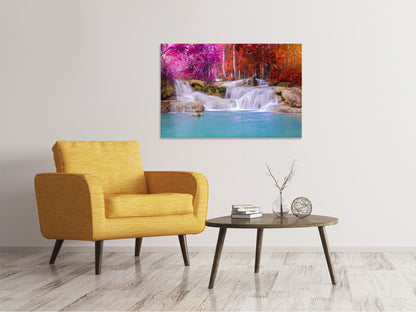 Leinwandbild Paradiesischer Wasserfall