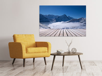 Leinwandbild Sonnenterrasse in den Schweizer Alpen